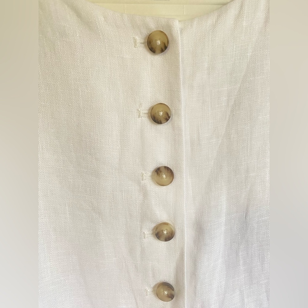NEW Reformation Lucia White Linen Button Up Jacket - Picture 6 of 12